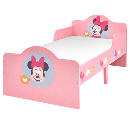 Pat_pentru_copii_Disney_Minnie_Mouse,_Lemn_Prelucrat,_Roz_Roz