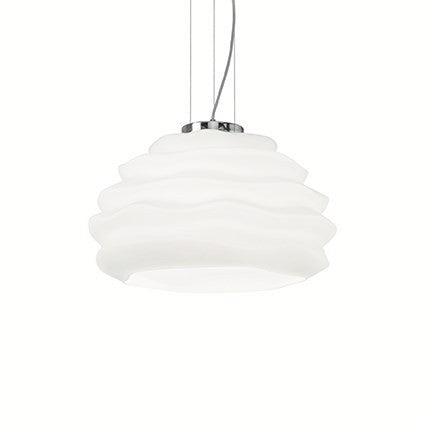 Lampă Suspendată, Ideal Lux, Alb, Crom, IP20&" "&132389